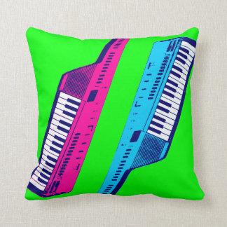 Corey Tiger 80s Vintage Neon Keytar Cushion