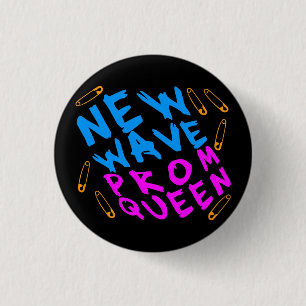 Corey Tiger 80s Vintage New Wave Prom Queen 3 Cm Round Badge