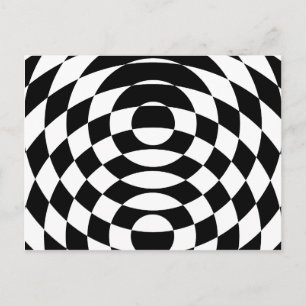 Corey Tiger 80s Vintage Op Art Postcard