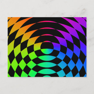 Corey Tiger 80s Vintage Op Art Postcard