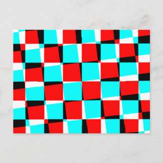 Corey Tiger 80s Vintage Op Art Postcard