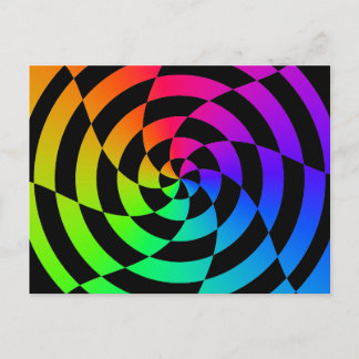 Corey Tiger 80s Vintage Op Art Postcard