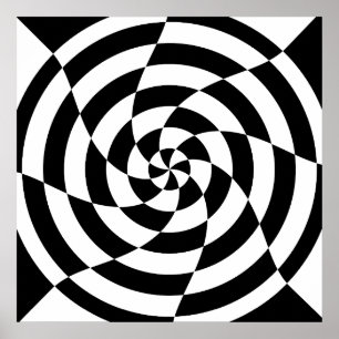 Corey Tiger 80s Vintage Op Art Poster