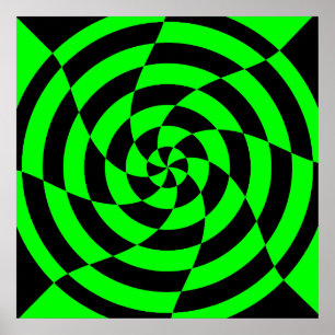 Corey Tiger 80s Vintage Op Art Poster