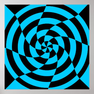 Corey Tiger 80s Vintage Op Art Poster