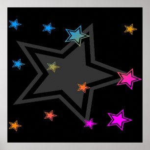 Corey Tiger 80s Vintage Stars Poster