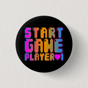 Corey Tiger 80s Vintage Start Game Player 1 3 Cm Round Badge