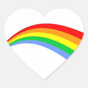 Corey Tiger 80s Vintage Style Rainbow Heart Sticker