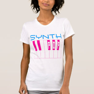 Corey Tiger 80s Vintage Style Synth Pop Keyboard T-Shirt