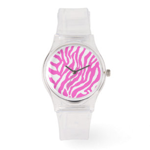 Corey Tiger 80s Vintage Style Tiger Stripes (Pink) Watch