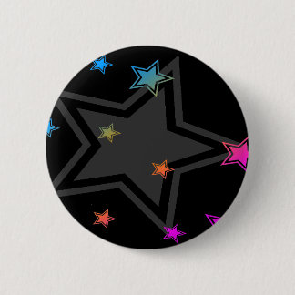 COREY TIGER EIGHTIES RETRO DISCO STARS 6 CM ROUND BADGE
