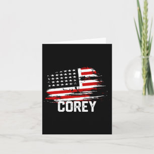 Corey Usa Flag Personalised 4th Of July Corey Card
