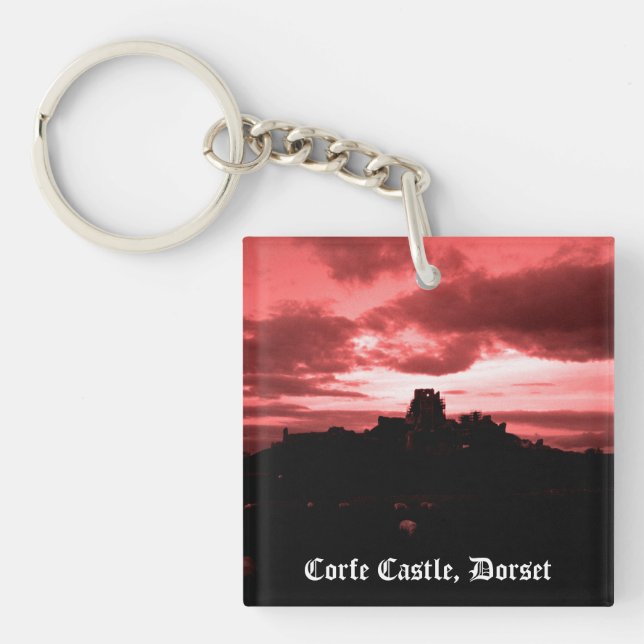 Corfe Castle, Dorset Key Ring (Front)