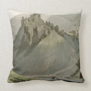 Corfe Castle, from 'A Voyage Around Great Britain Cushion