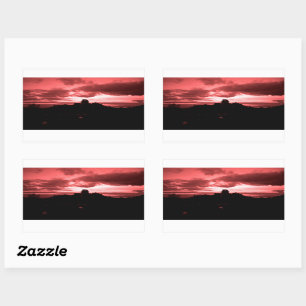 Corfe Castle Rectangular Sticker