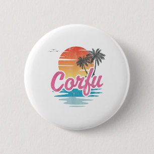Corfu _1  6 cm round badge