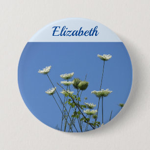 Corfu Cream Wildflowers 7.5 Cm Round Badge