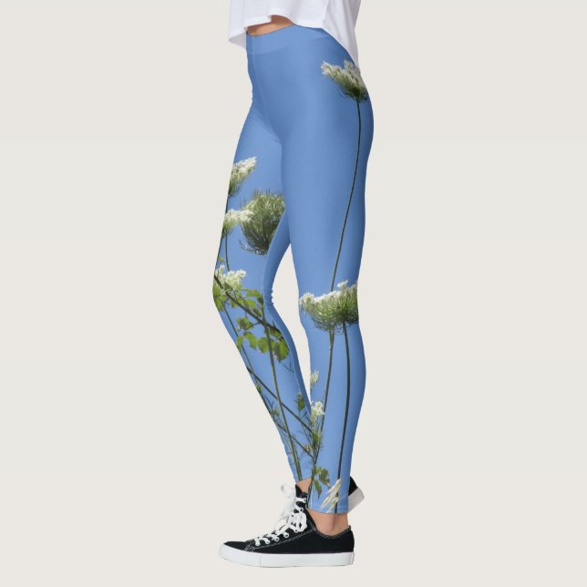 Corfu Cream Wildflowers  Leggings (Left)