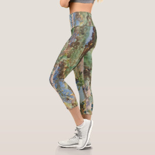 Corfu Cypresses by John Singer Sargent Capri Leggings