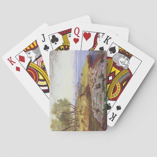 Corfu from Ascension, c.1856-64 (oil on canvas) Playing Cards (Back)