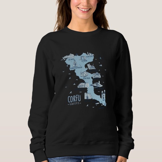 Corfu Greece Corfu Sweatshirt (Front)