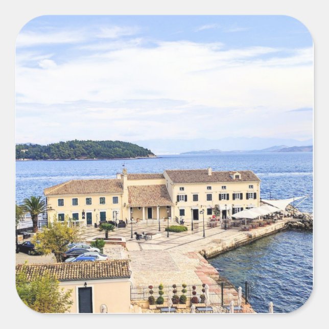 Corfu-Greece Square Sticker (Front)