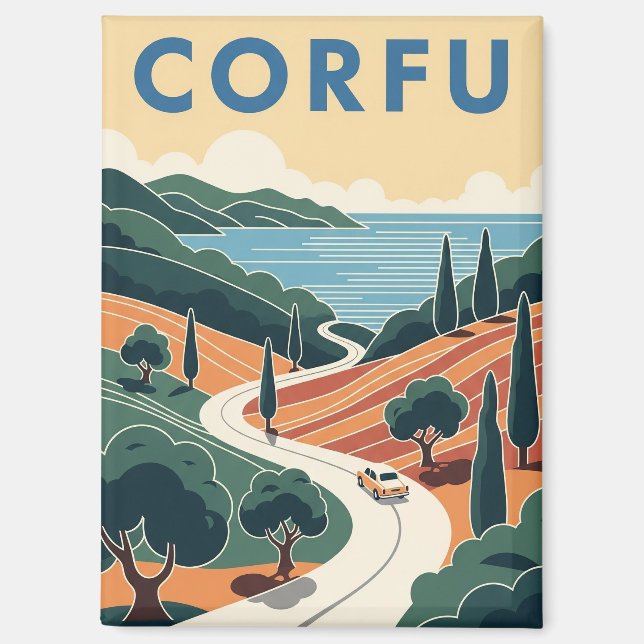Corfu Greece Travel Magnet (Front)