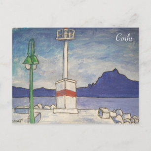 Corfu old fortress postcard