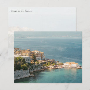 Corfu Old Town coastal view, Greece Postcard