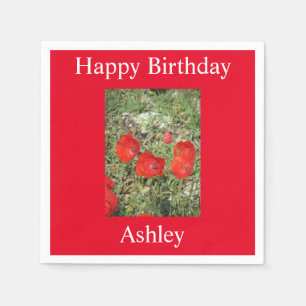 Corfu Red Poppies Napkin