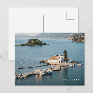 Corfu Town Vlacherna Monastery Scenic Postcard