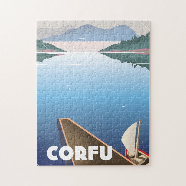 Corfu Travel poster Jigsaw Puzzle (Vertical)