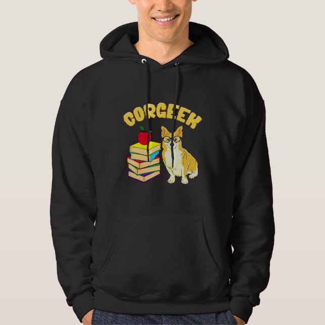 Corgeek Corgi Pun Hoodie (Front)