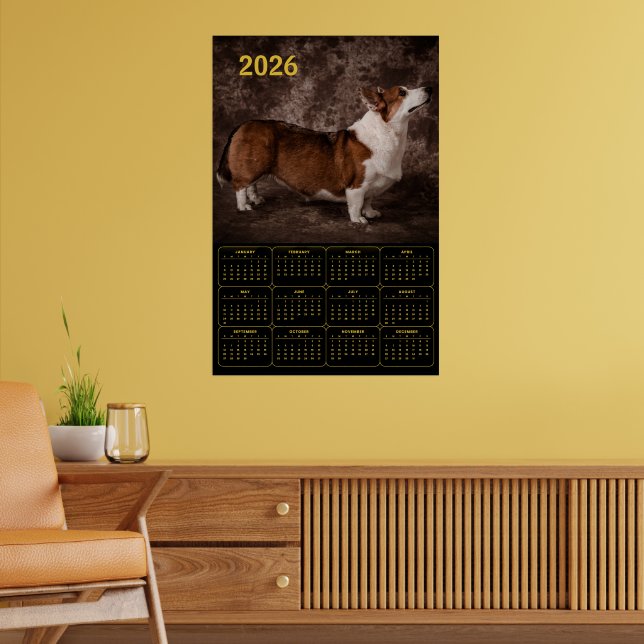 Corgi 2026 Wall Calendar Poster (Living Room 2)