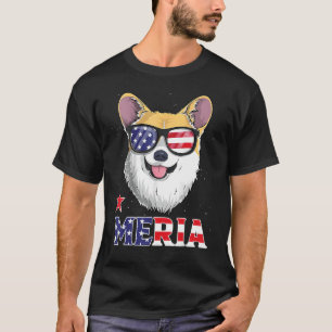 Corgi 4th of July  Merica Men Women USA American F T-Shirt