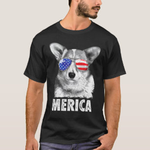 Corgi 4th Of July Merica Men Women Usa American Fl T-Shirt