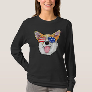 Corgi 4th Of July Sunglasses Men Women Usa America T-Shirt