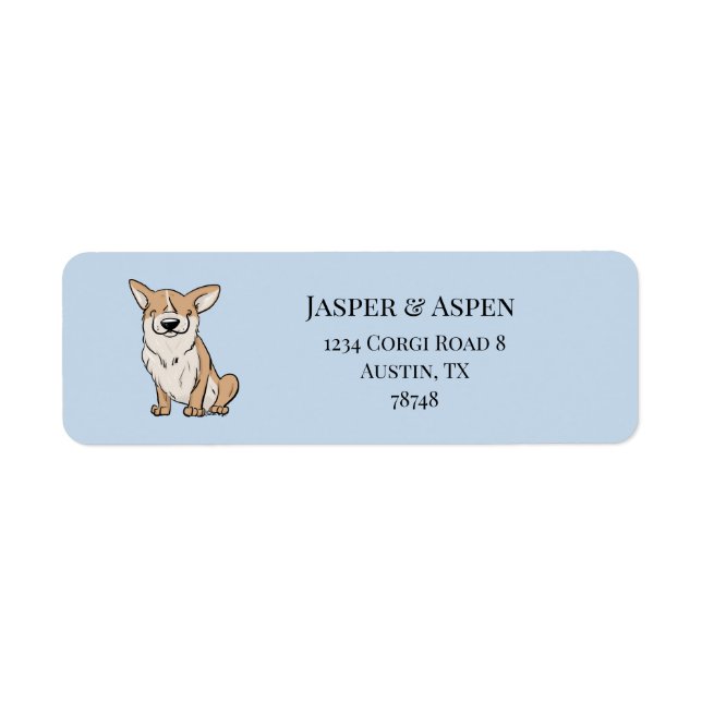 Corgi Address Return Address Label (Front)