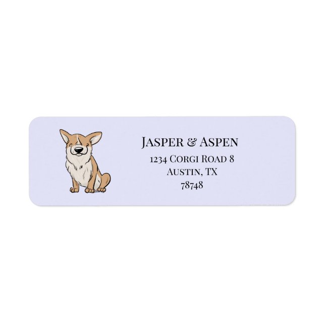 Corgi Address Return Address Label (Front)