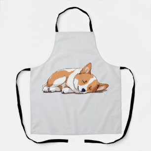 Corgi Adorable Cute Animal Sleeping Relaxing Calm Apron