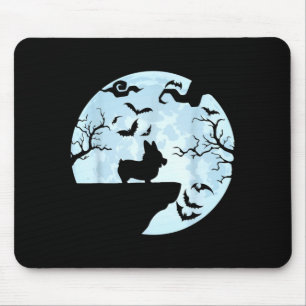 Corgi And Moon Halloween Mouse Pad