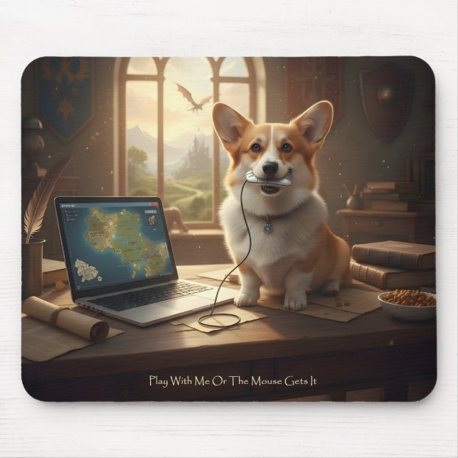 Corgi and Mouse Pad (Front)