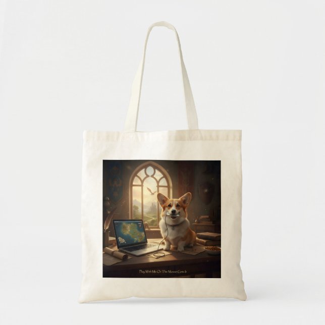 Corgi and Mouse Tote Bag (Front)