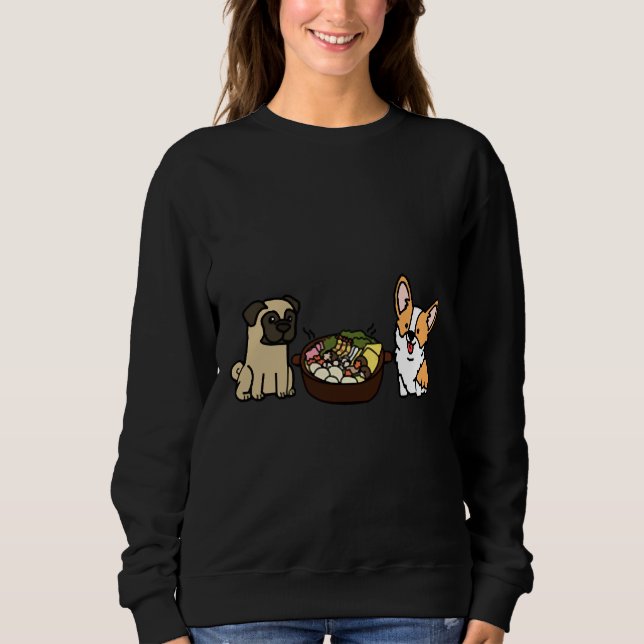 Corgi And Pug Hotpot Sweatshirt (Front)