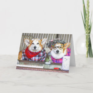 Corgi Anniversary Card