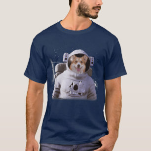 Corgi Astronaut Dog Deep In Space Cosmic  T-Shirt