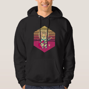 Corgi Astronaut Playing Guitar Vintage For Guitar  Hoodie