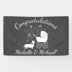 Corgi Baby Shower Dog Banner