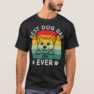CORGI Best Dog Dad Ever Vintage Retro Dog Lover T-Shirt