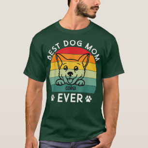 CORGI Best Dog MOM Ever Vintage Retro Dog Lover T-Shirt